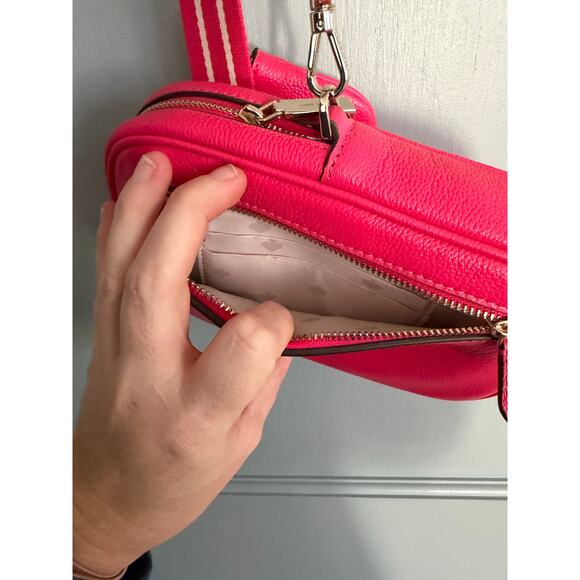 Kate Spade Rosie North South Crossbody, pink, with mini pouch. - Picture 5 of 6